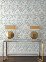Eade’s Velvet Crush Damask Blue & Pearl