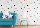 York DI0927 Disney Minnie Mouse Dots Red & Black Wallpaper