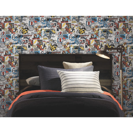 York DI0944 Marvel Comics Pow! Black & Blue Wallpaper