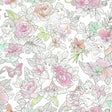 RoomMates RMK11800WP Disney Princess Royal Floral Peel and Stick Wallpaper - Eade's Wallpaper