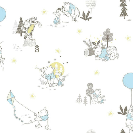 RoomMates RMK11798WP Disney Winnie the Pooh Playmates Peel and Stick Wallpaper - Eade's Wallpaper