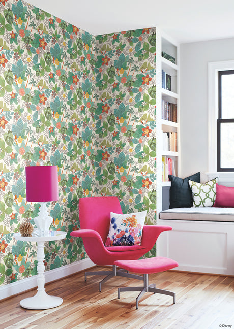 York DI0995 Disney Moana Jungle Red & Green Wallpaper