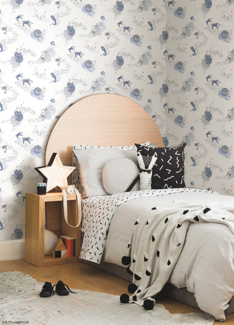 York DI0998 Star Wars: Good Night Galaxy Blue Wallpaper