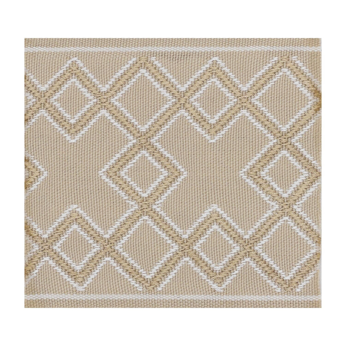 STOUT DIAM-2 DIAMONDS TAPE 2 CHAMPAGNE Fabric - Eades Wallpaper & Fabric