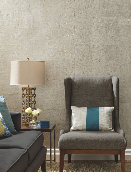 York DL2963 Cork Warm Silver Wallpaper
