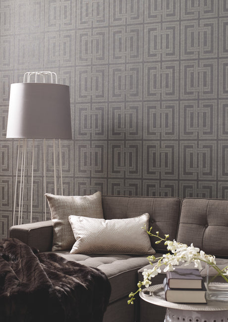 York DL2968 Quad Grey & Charcoal Wallpaper