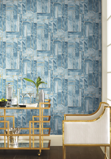 York DL2988 Moonbeams Indigo Wallpaper