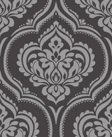 Fine Decor DL40590 Glitz Grey Ornamental Damask Wallpaper