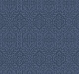 York DM5037 Cathedral Damask Blue Wallpaper