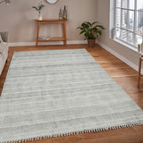 Amer Rugs DUN10508 Dune Distressed Geometric Charcoal 5' X 8' Area Rug