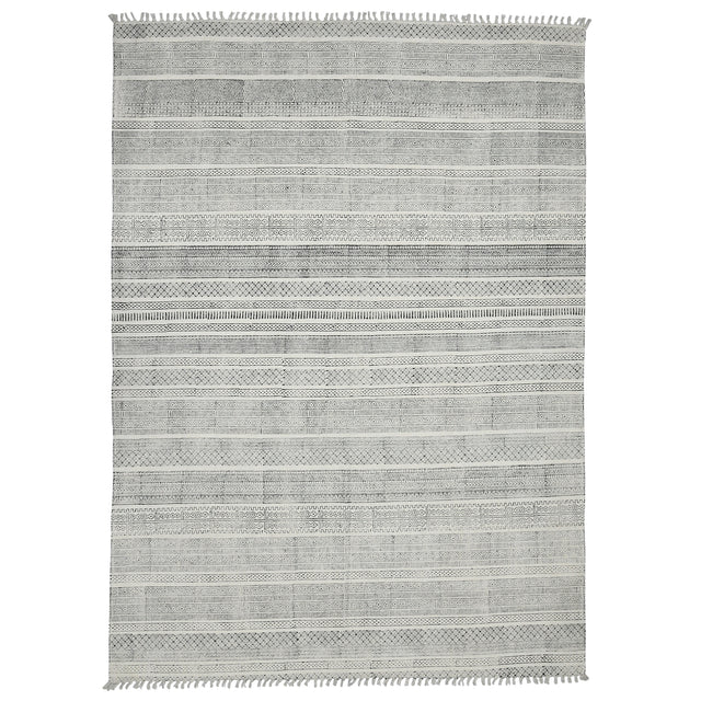 Amer Rugs DUN10508 Dune Distressed Geometric Charcoal 5' X 8' Area Rug