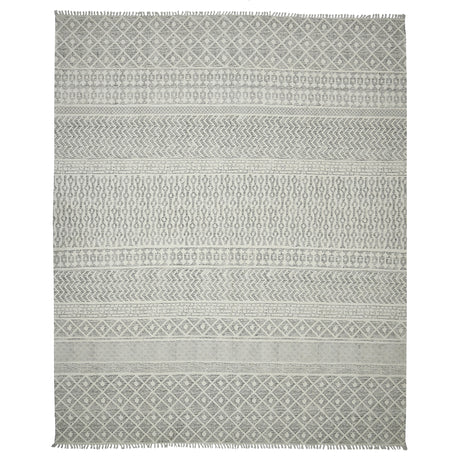 Amer Rugs DUN50508 Dune Distressed Geometric Gray 5' X 8' Area Rug