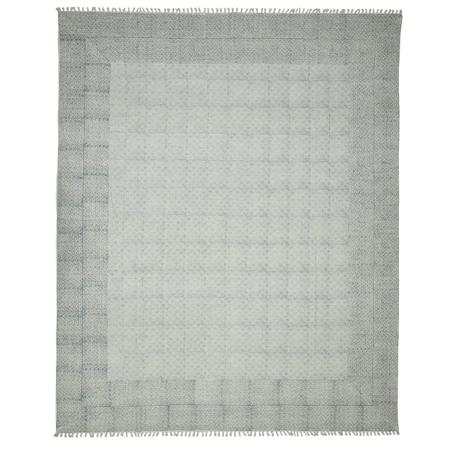 Amer Rugs DUN60508 Dune Distressed Geometric Blue 5' X 8' Area Rug