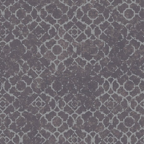 Galerie DWP0246-01 Purple Lilac Aged Quatrefoil - Eade's Wallpaper