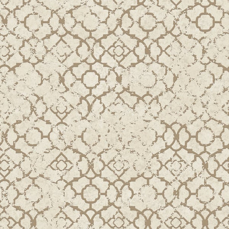 Galerie DWP0246-05 Gold Aged Quatrefoil - Eade's Wallpaper