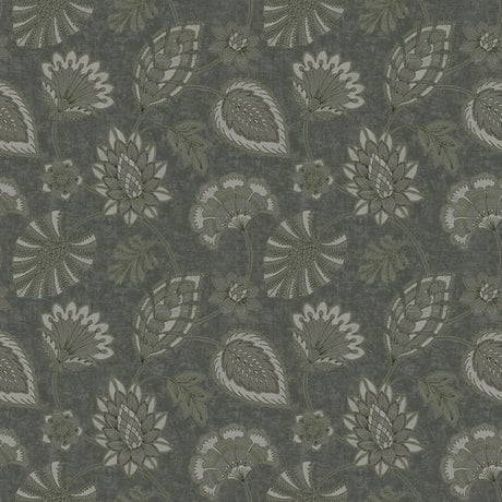 Galerie DWP0351-02 Silver Grey Flower Fan - Eade's Wallpaper