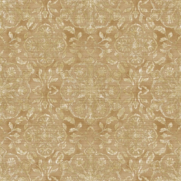 Galerie DWP0353-06 Silver Grey Floral Stripe - Eade's Wallpaper