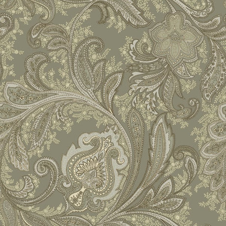 Galerie DWP0355-02 Silver Grey Paisley - Eade's Wallpaper