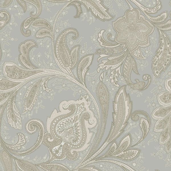 Galerie DWP0355-04 Silver Grey Paisley - Eade's Wallpaper