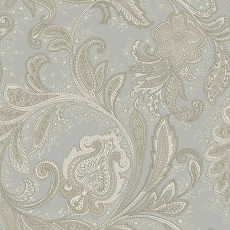 Galerie DWP0355-04 Silver Grey Paisley - Eade's Wallpaper