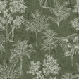 Galerie DWP0361-01 Green Floating Foliage - Eade's Wallpaper