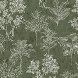 Galerie DWP0361-01 Green Floating Foliage - Eade's Wallpaper
