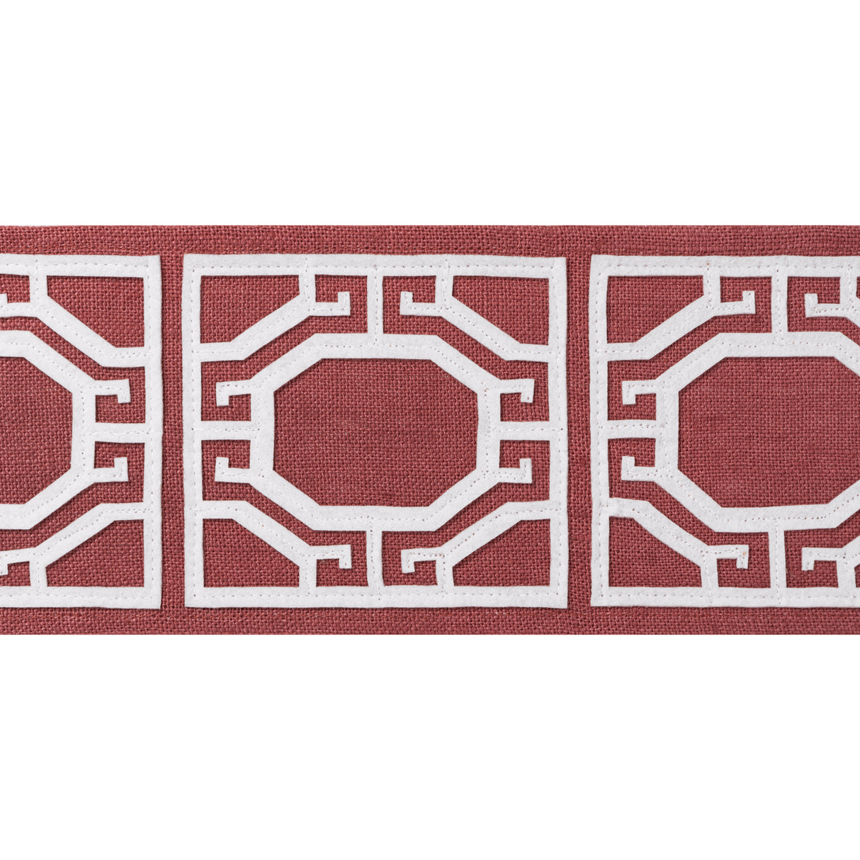 Thibaut E12006 GATE APPLIQUE TAPE Cranberry