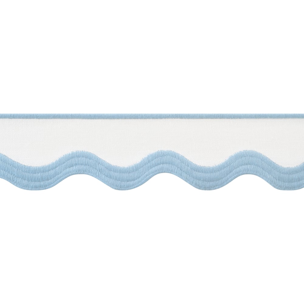 Thibaut WAVE TAPE E12332 in Powder on White Trim - TAPES & T
