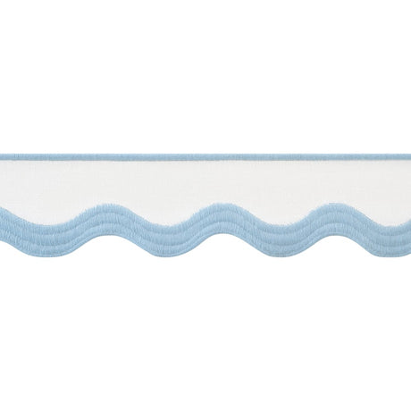 Thibaut WAVE TAPE E12332 in Powder on White Trim - TAPES & T