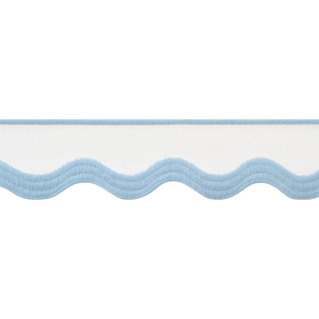 Thibaut WAVE TAPE E12332 in Powder on White Trim - TAPES & T