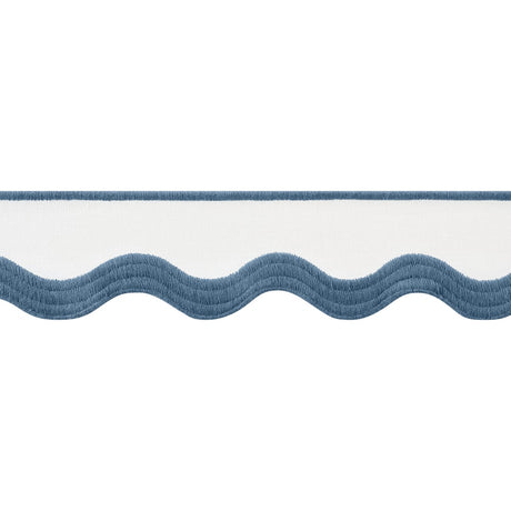 Thibaut WAVE TAPE E12333 in Bermuda on White Trim - TAPES & 