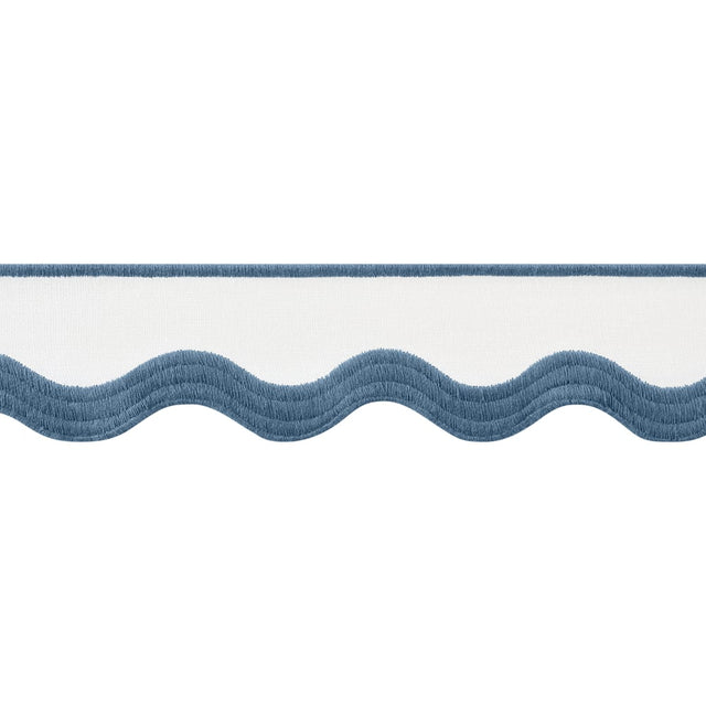 Thibaut WAVE TAPE E12333 in Bermuda on White Trim - TAPES & 