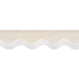 Thibaut WAVE TAPE E12335 in White on Linen Trim - TAPES & TR