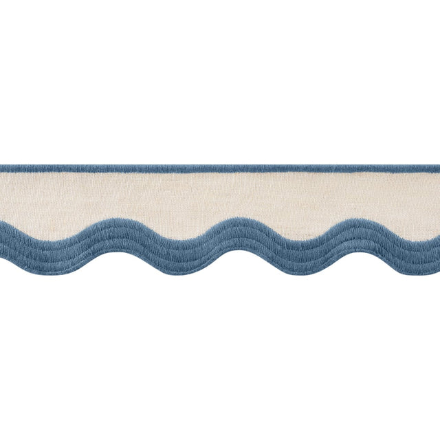 Thibaut WAVE TAPE E12336 in Cadet on Linen Trim - TAPES & TR