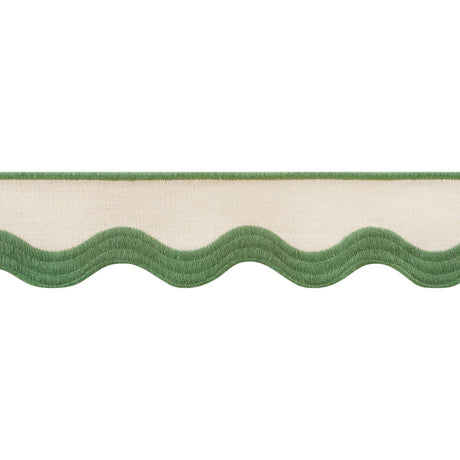 Thibaut WAVE TAPE E12337 in Kelly on Linen Trim - TAPES & TR