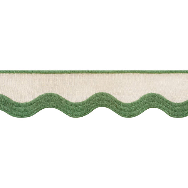 Thibaut WAVE TAPE E12337 in Kelly on Linen Trim - TAPES & TR