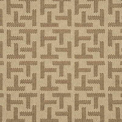 THREADS ED85013.210.0 MONOGRAM MINK Fabric - Eade's Wallpaper