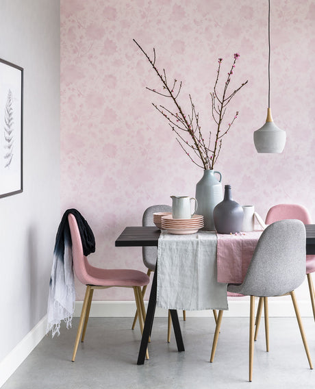 Eijffinger EJ363041 Avens Light Pink Floral Wallpaper