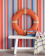 Eijffinger EJ377113 Svea Red Stripe Wallpaper