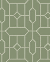 Eijffinger EJ382513 Johan Green Trellis Wallpaper