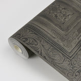 Eijffinger EJ382522 Olsson Charcoal Wood Panel Wallpaper