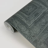 Eijffinger EJ382523 Olsson Dark Green Wood Panel Wallpaper