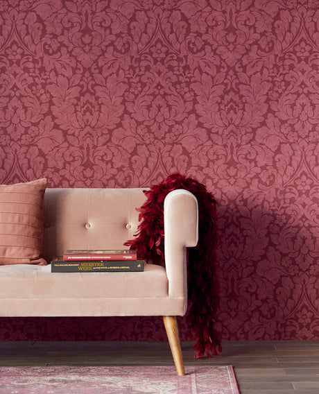 Eijffinger EJ382544 Arvid Maroon Damask Wallpaper