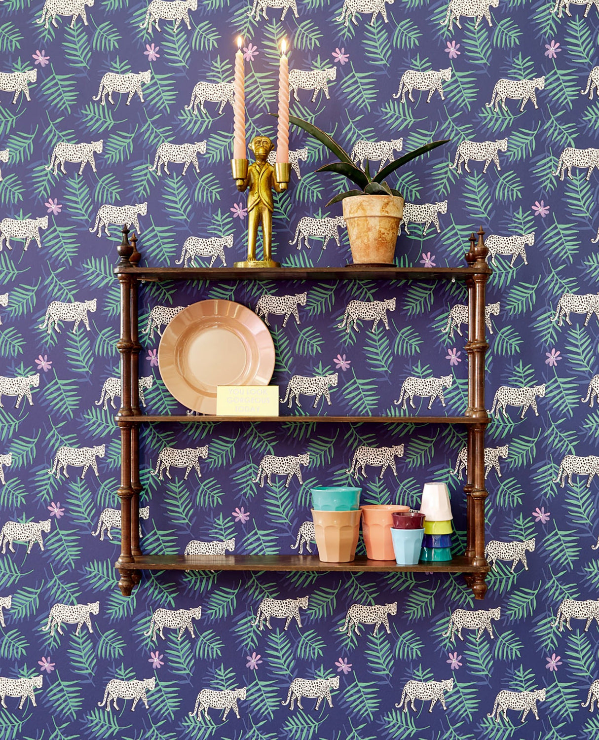 Eijffinger EJ383553 Exempel Indigo Cheetah Wallpaper
