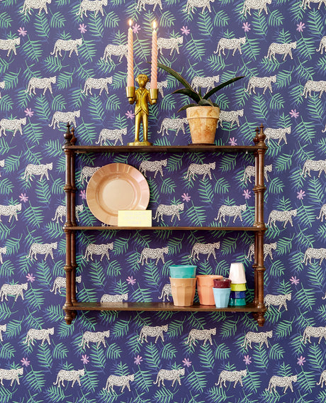 Eijffinger EJ383553 Exempel Indigo Cheetah Wallpaper