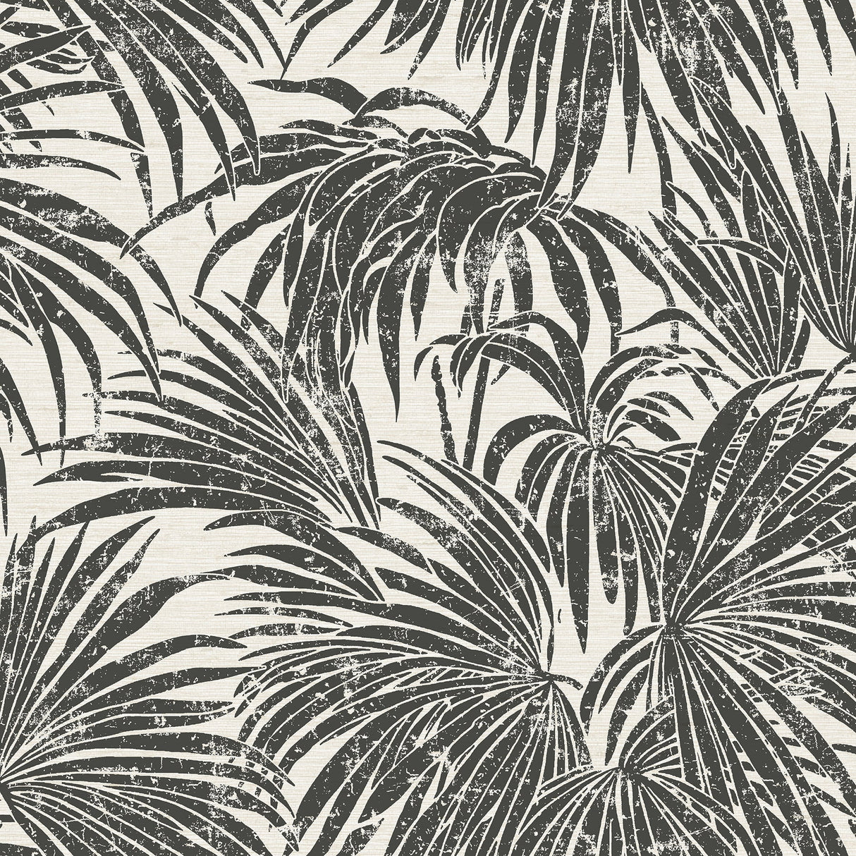 Egypt Sherrod ESS6016 Black & White Cassava Palm Peel & Stick Wallpaper