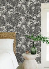 Egypt Sherrod ESS6016 Black & White Cassava Palm Peel & Stick Wallpaper