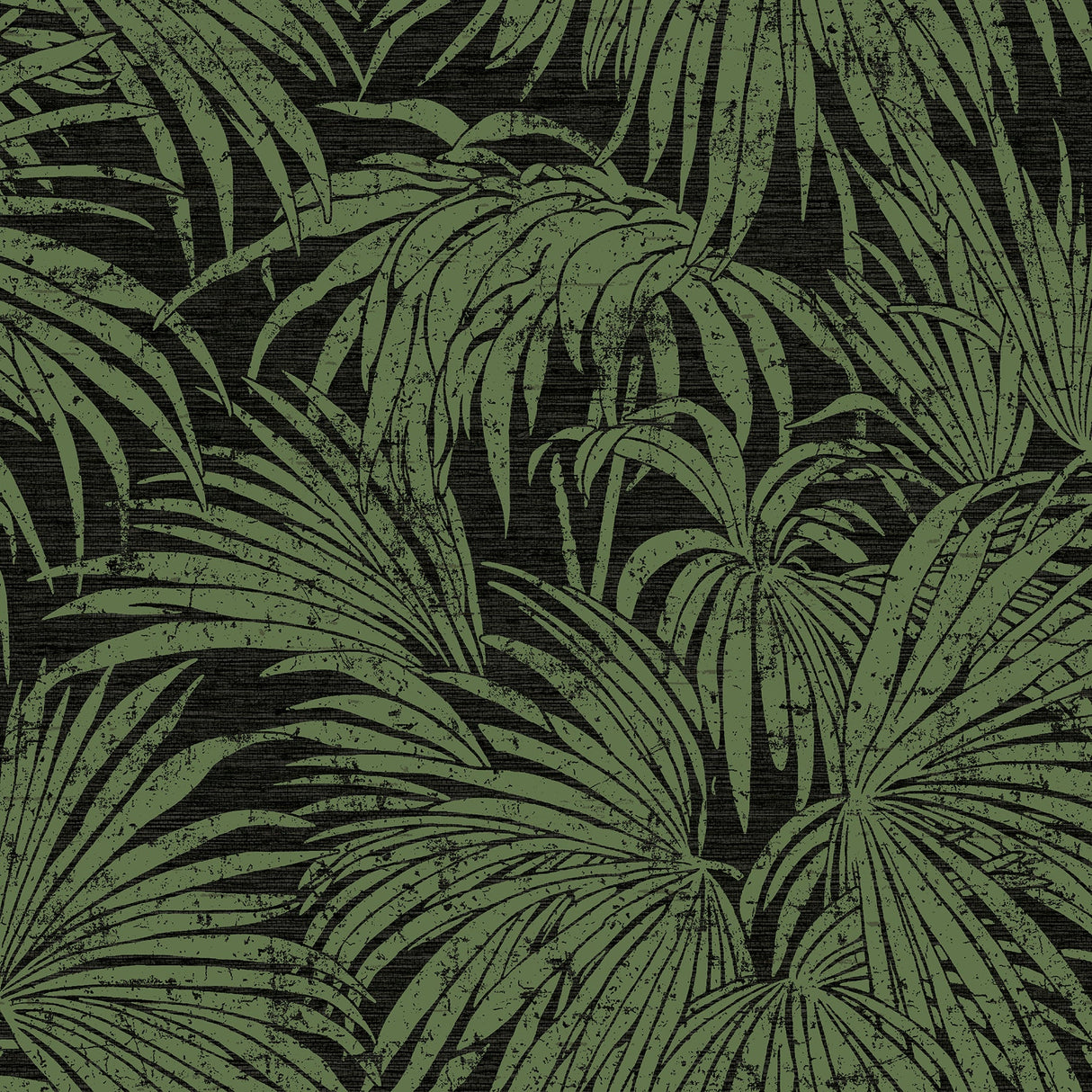 Egypt Sherrod ESS6018 Black & Green Cassava Palm Peel & Stick Wallpaper