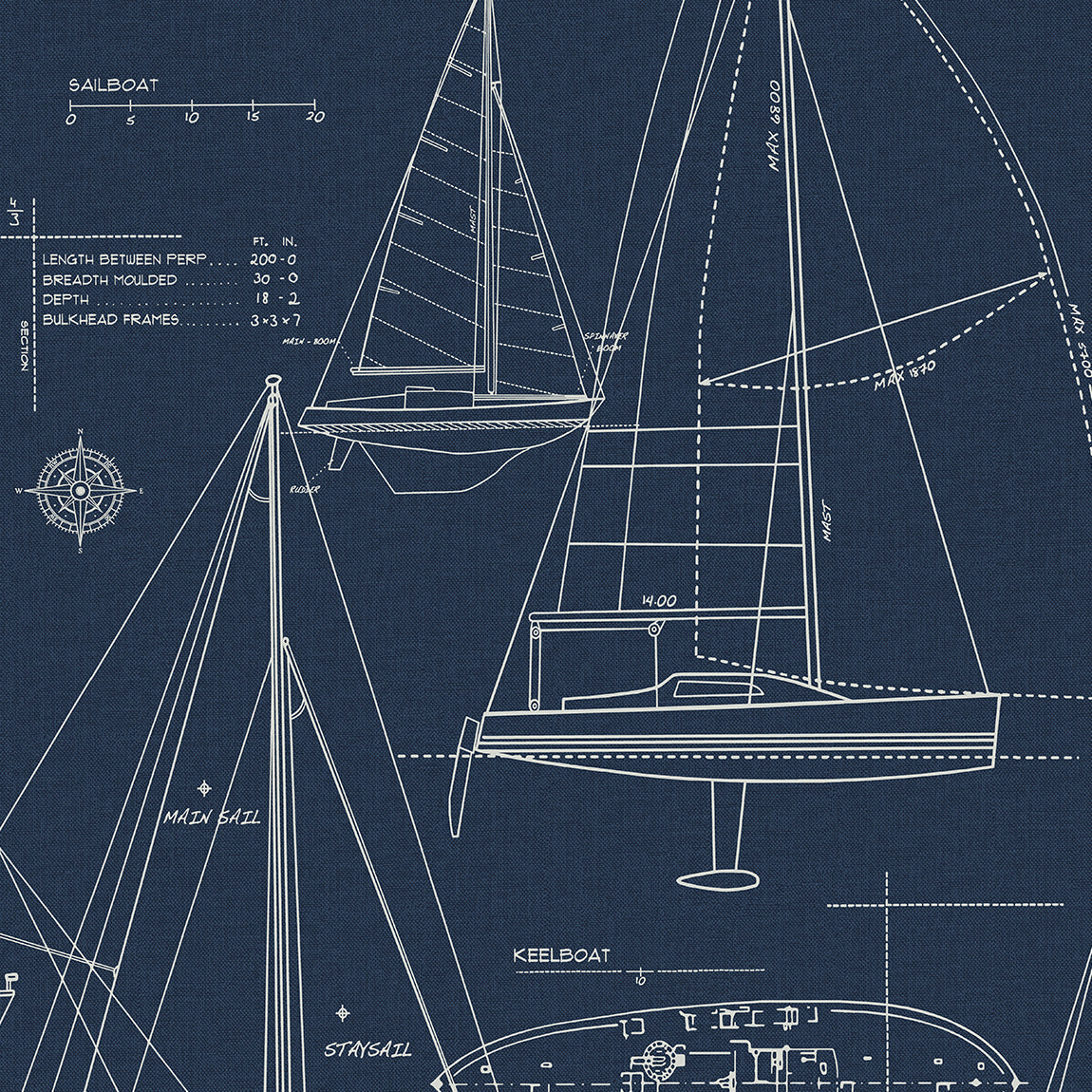 Etten Studios ET10222 Sail Away Wallpaper