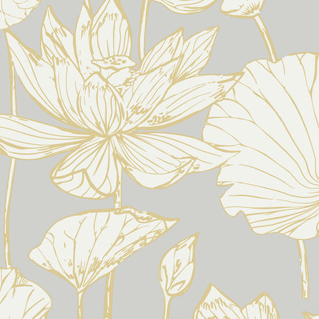 Etten Studios ET10906 Water Lily Floral Wallpaper
